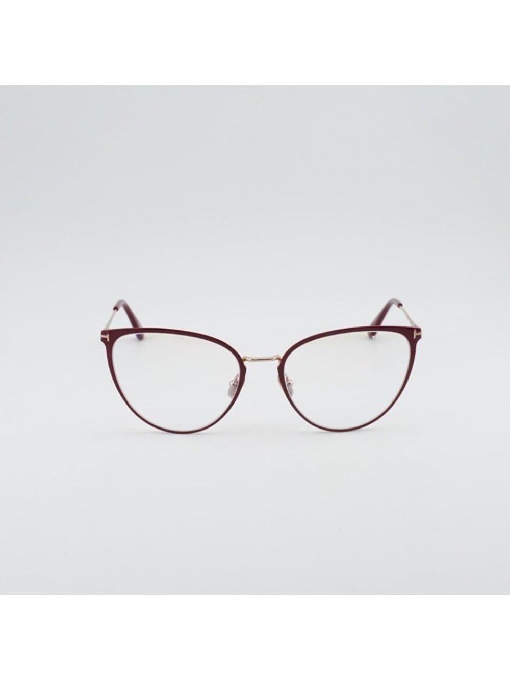 Tom Ford FT5840-B 066 Eyeglasses Red / Gold 56mm Cat Eye Frame, Blue Light Block - Picture 7 of 10